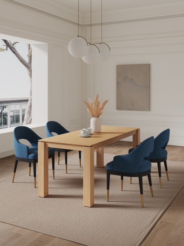 Manhattan Comfort 5-Piece Rockaway Modern Solid Wood Dining Set with Carrington Chairs - Image 27