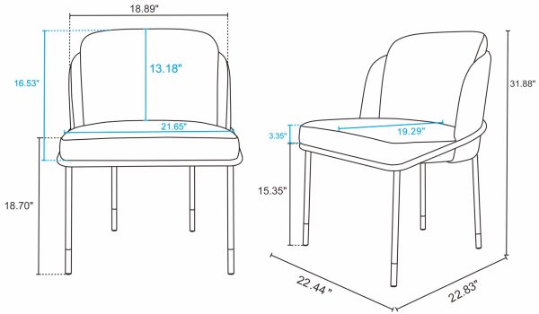 Manhattan Comfort 7-Piece Rockaway Modern Solid Wood Dining Set with Upholstered Chairs - Image 4