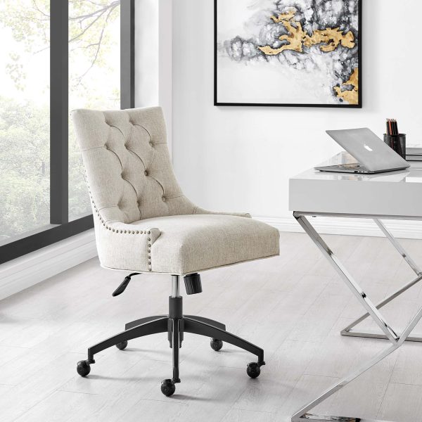 Regent Tufted Fabric Office Chair by Modway EEI-4572-BLK-BEI - Image 8