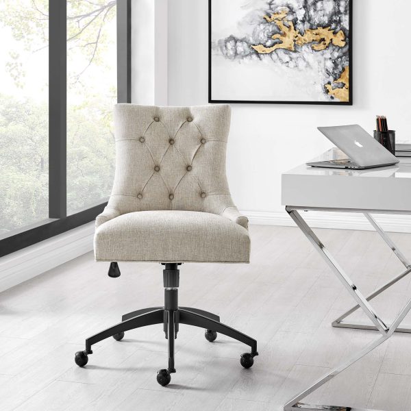 Regent Tufted Fabric Office Chair by Modway EEI-4572-BLK-BEI - Image 7