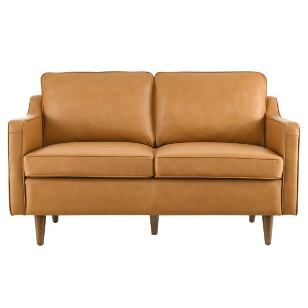 Impart Genuine Leather Loveseat Tan EEI-5554-TAN - Image 6