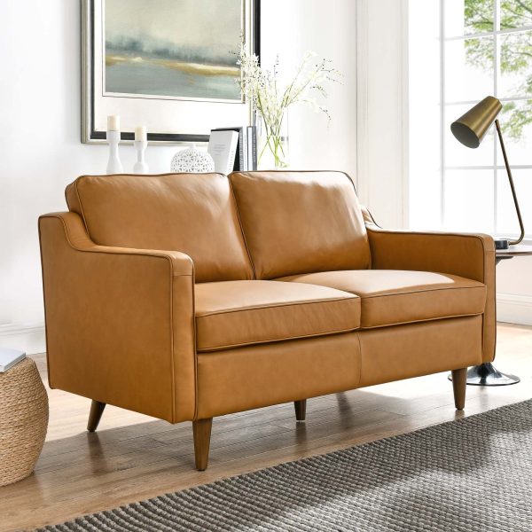 Impart Genuine Leather Loveseat Tan EEI-5554-TAN - Image 8