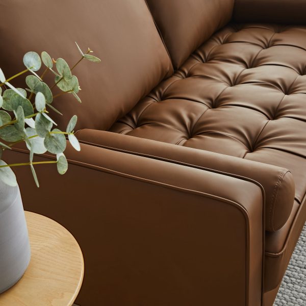Valour Tufted Vegan Leather Loveseat by Modway EEI-6972 - Image 18