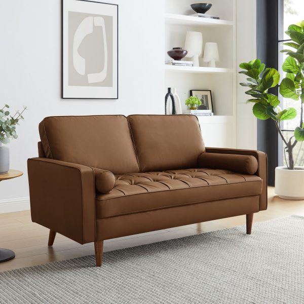 Valour Tufted Vegan Leather Loveseat by Modway EEI-6972 - Image 17