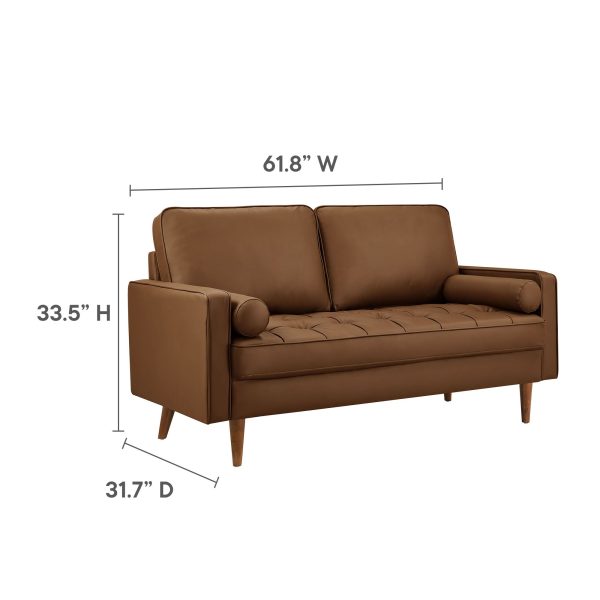 Valour Tufted Vegan Leather Loveseat by Modway EEI-6972 - Image 11