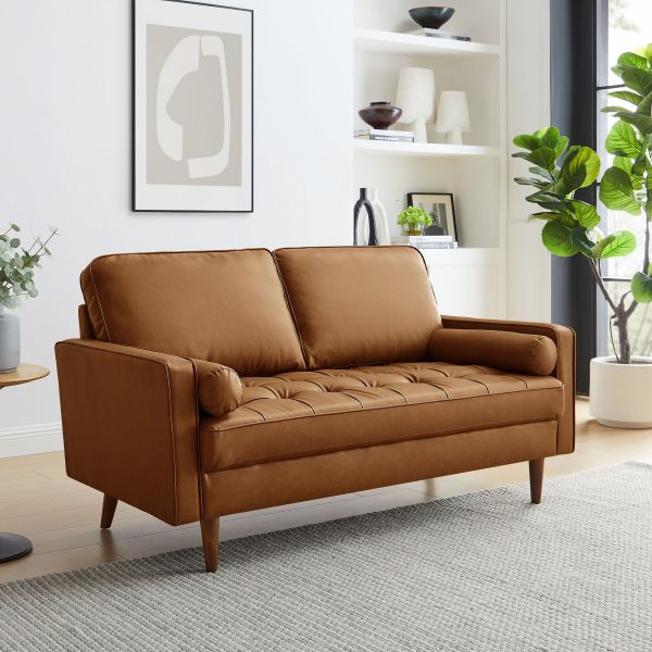 Valour Tufted Vegan Leather Loveseat by Modway EEI-6972 - Image 8
