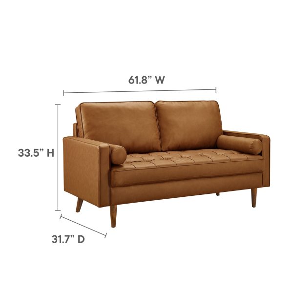 Valour Tufted Vegan Leather Loveseat by Modway EEI-6972 - Image 2