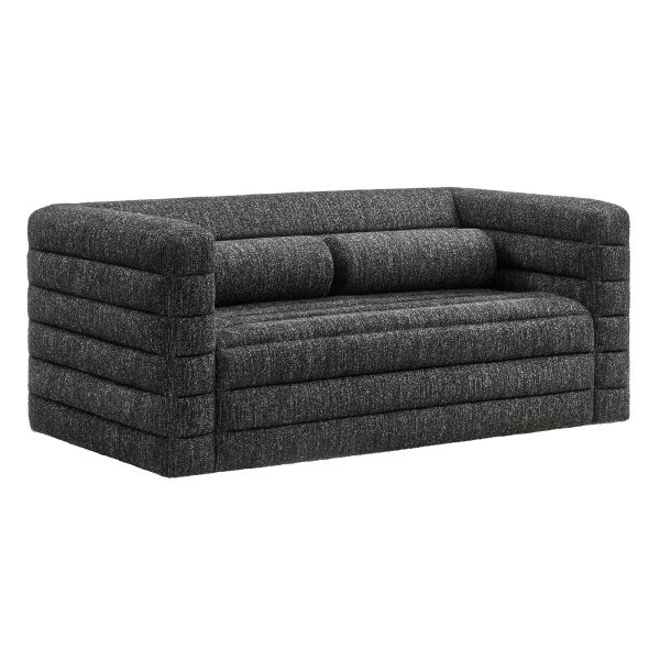 Relle Channel Tufted Boucle Upholstered Loveseat by Modway - Image 10