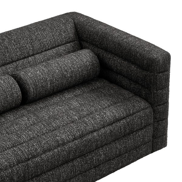 Relle Channel Tufted Boucle Upholstered Loveseat by Modway - Image 16