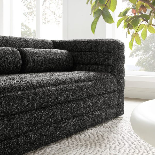 Relle Channel Tufted Boucle Upholstered Loveseat by Modway - Image 18