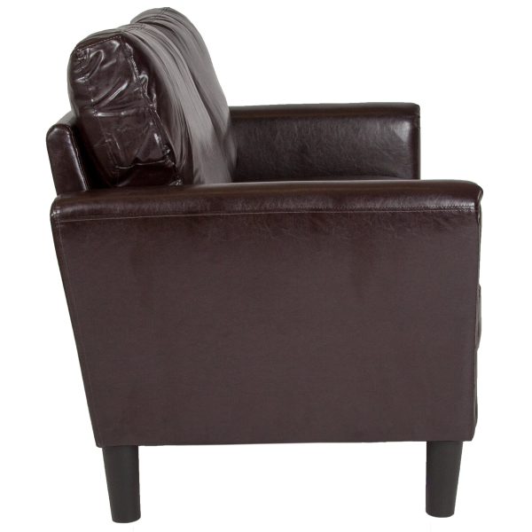 Brown Leather Loveseat SL-SF920-2-BRN-GG - Image 3
