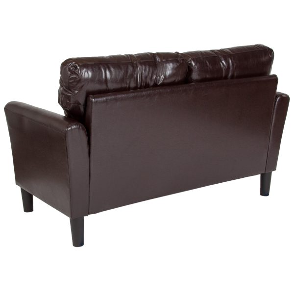 Brown Leather Loveseat SL-SF920-2-BRN-GG - Image 2