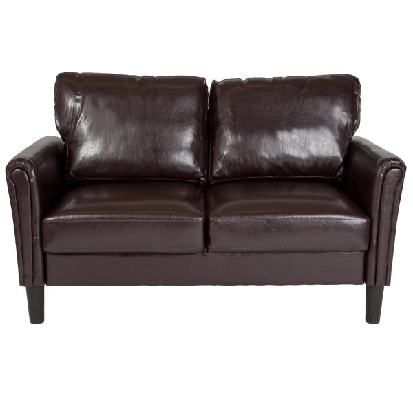 Brown Leather Loveseat SL-SF920-2-BRN-GG - Image 4